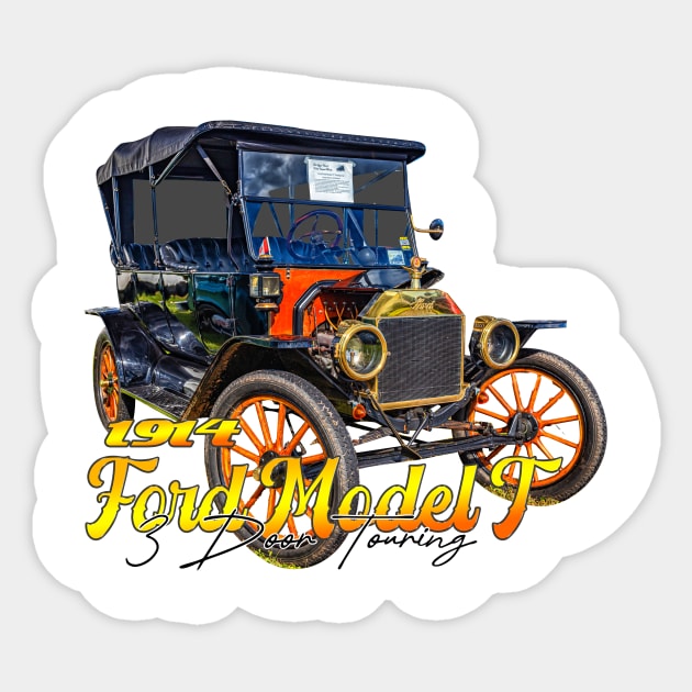 1914 Ford Model T 3 Door Touring Sticker by Gestalt Imagery